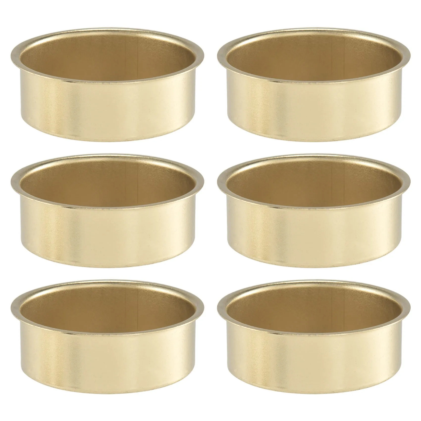 6Pack Christmas Golden Candle Cups, Iron Candles, Utensils, Lighting Accessories, Metal Candle Holders