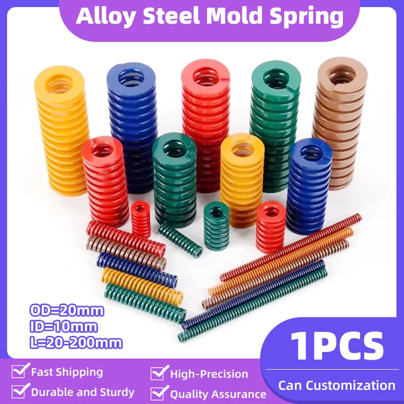 

Creamily 1PCS Mold Spring Compression Spring Loading Die Springs Outer Diameter 20mm Inner Diameter 10mm Length=20-200mm