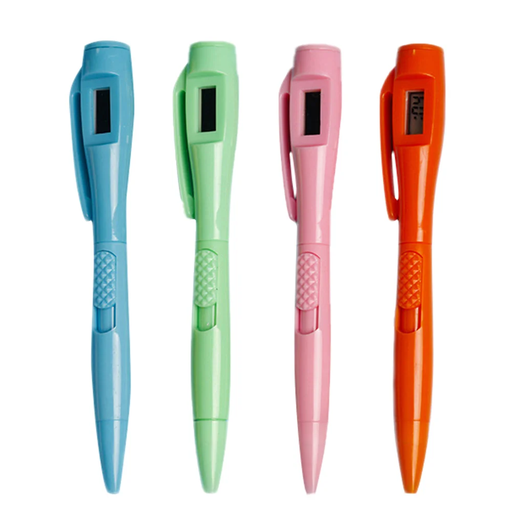 4 Pcs Digital Test Pen Clocks Students Accessory Portable Writing Household Gel Multi-function Accessories