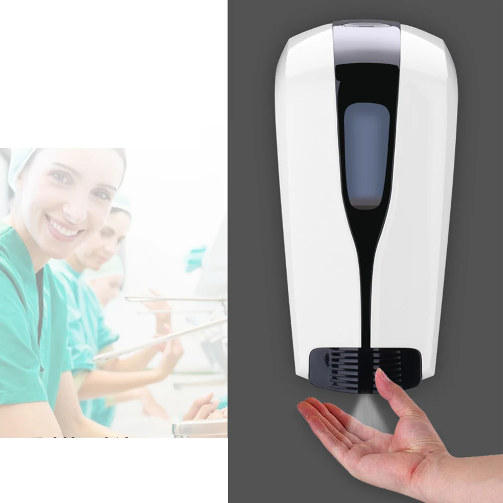 1 قطعة موزع الصابون المثبت على الحائط ABS حاوية الصابون السائل اليدوية ذات سعة كبيرة للحمام والمطبخ والفندق والاستشفى باللون الأسود #6