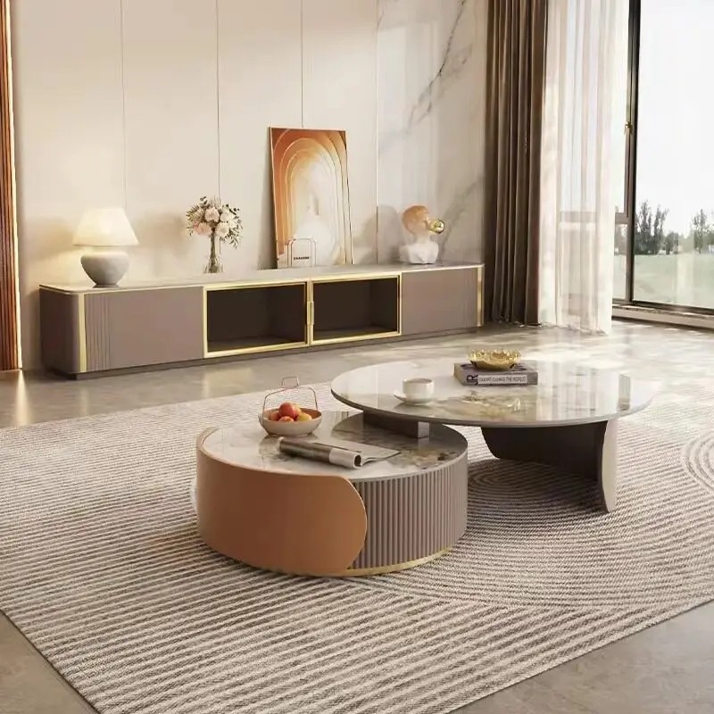 

Nordic Creative Coffee Service Tables Modern Aesthetic Unique Coffee Tables Trendy Wohnzimmertisch Living Room Furniture