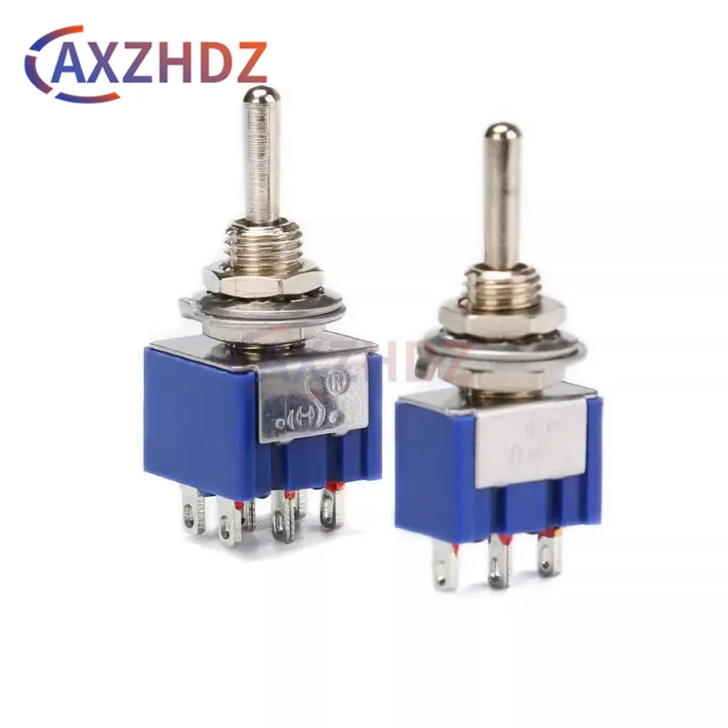 10PCS MTS-102 MTS-103 MTS-202 MTS-203 Toggle Switches Mini 3Pin 6Pin ON-ON/ON-OFF-ON ower Button Switch Car 120VAC 6A