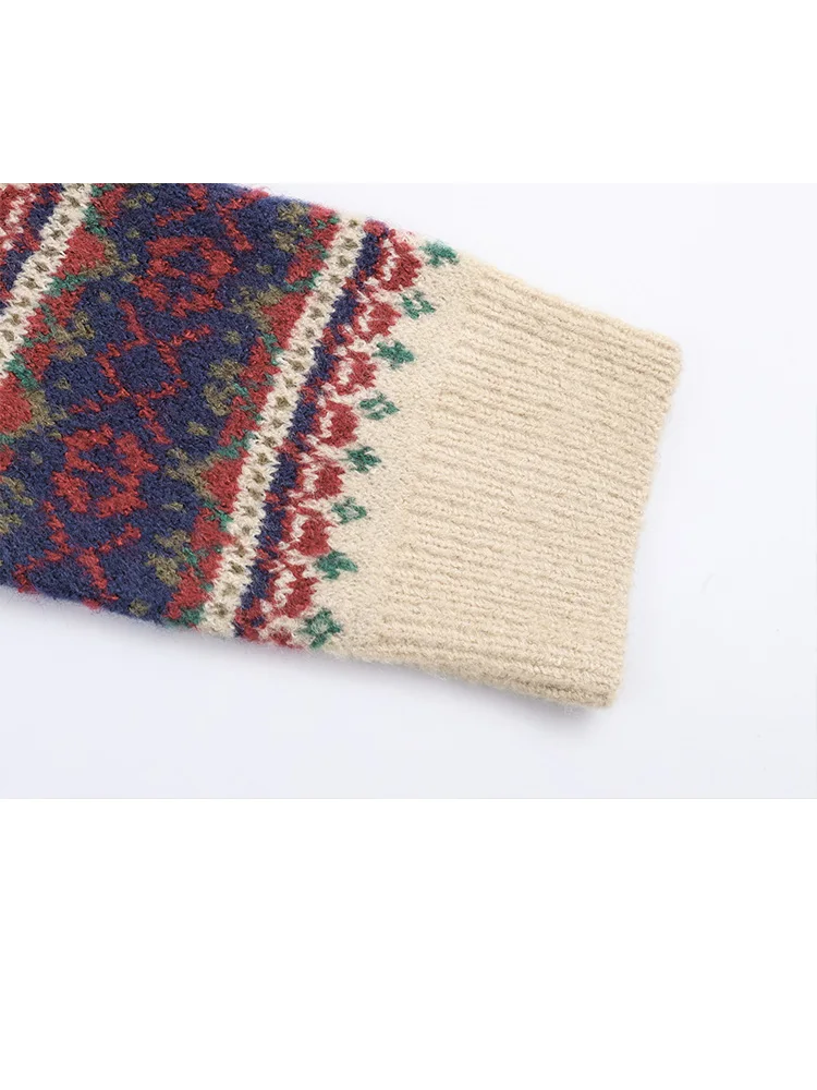 HH Cardigan eleganti da donna autunno Cardigan con colletto rovesciato Donna Chic monopetto stampato Tasche a maniche lunghe Top lavorato a maglia