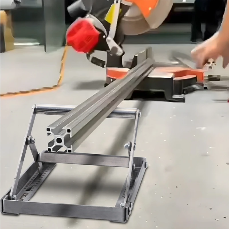 Adjustable Cutting Machine Support Frame Foldable Support Holder Lifting Roller 203C