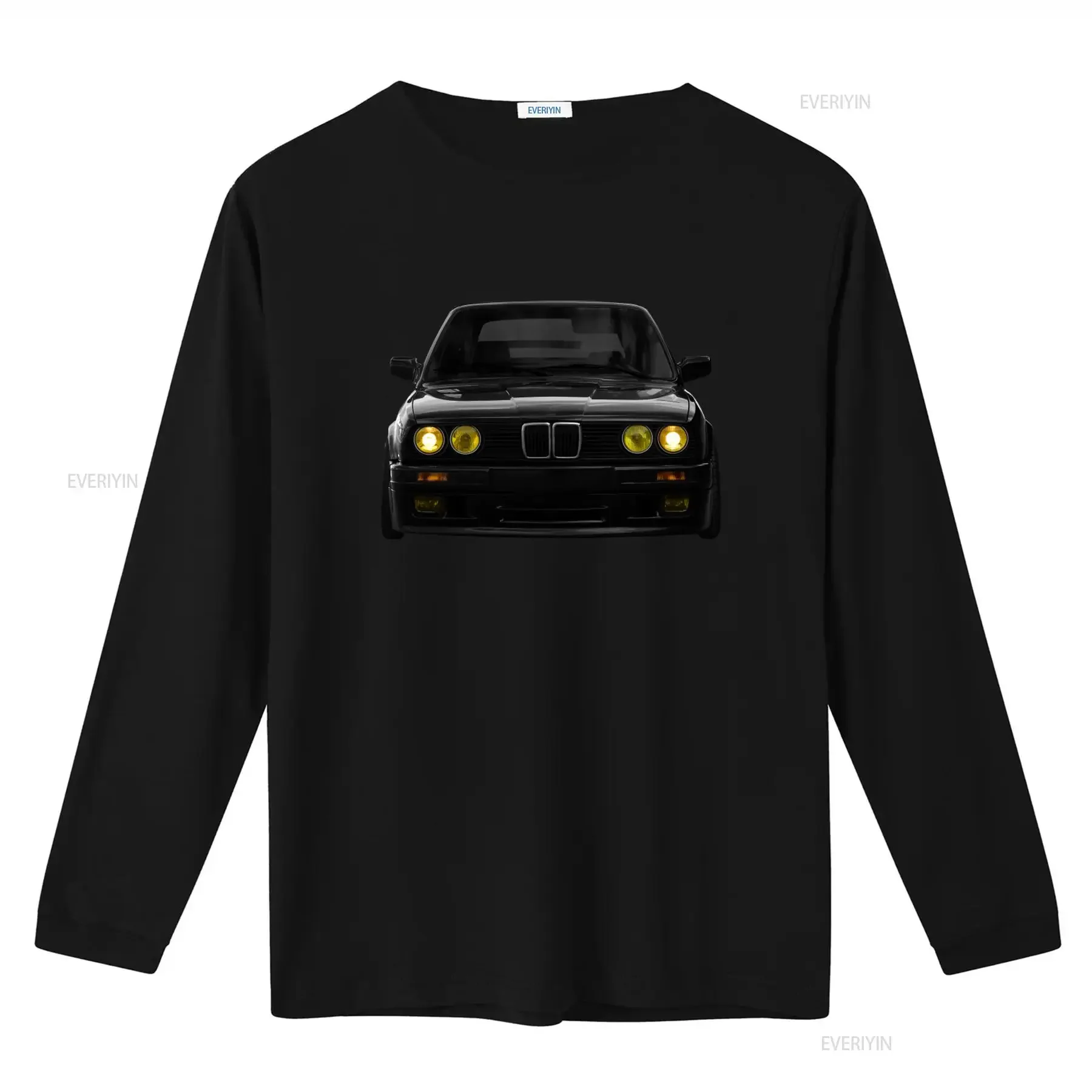 Beemer E30 Yellow Headlights 100 Cotton T Shirt Perfect Holiday Christmas Birthday Present for Car Lovers vintage Washed homme