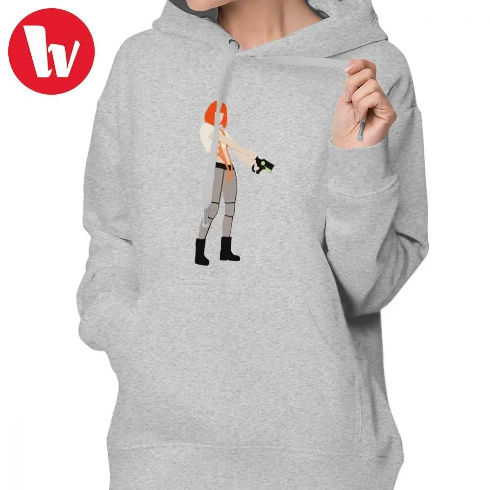 

Gray Alien Hoodie The Fifth Element LeeLoo Hoodies Trendy Graphic Hoodies Women Street wear Cotton Large Pullover Hoodie