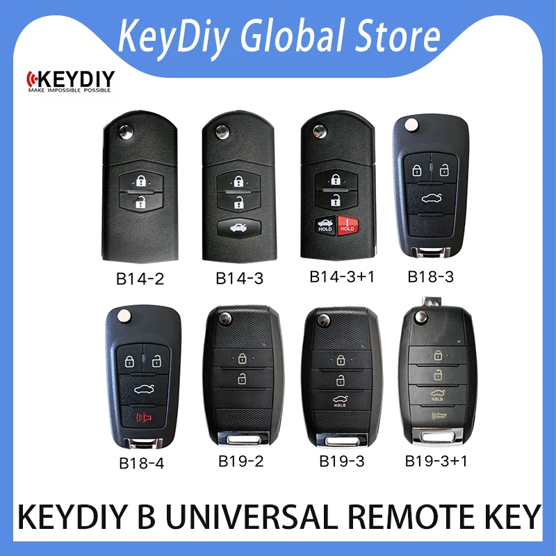 

10PCS KeyDiy B series B14-2 B14-3 B14-3+1 B18-3 B18-4 B19-2 B19-3 B19-3+1 Universal remote key For KD900/KDMax mate/KDX2/KDX4