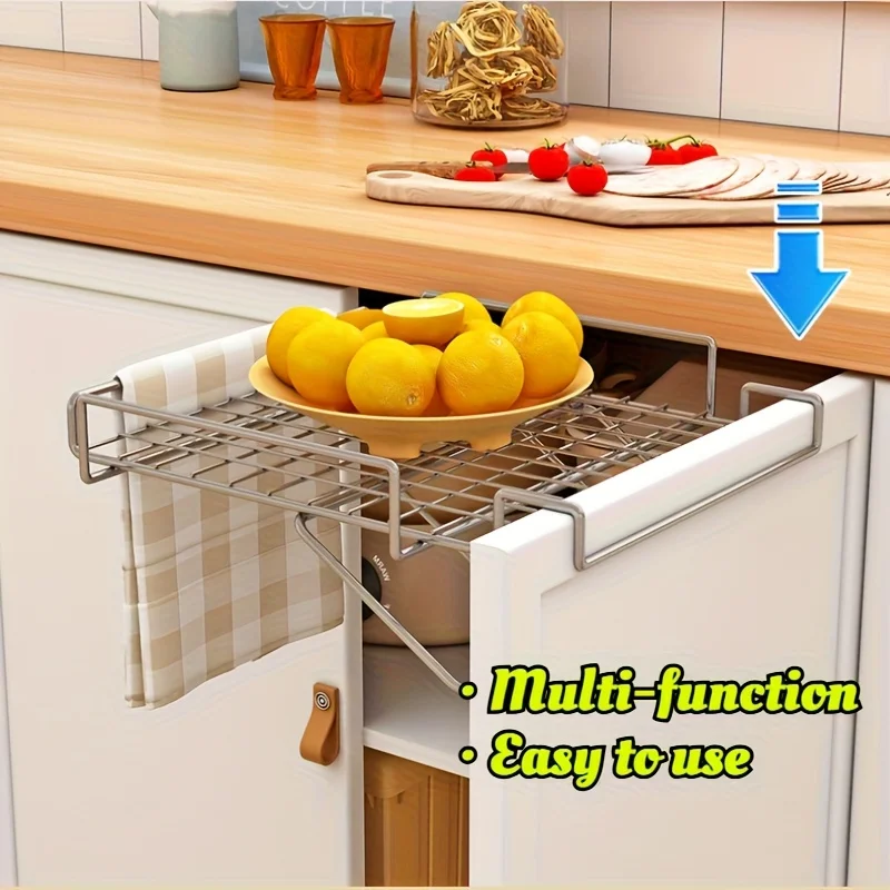 

складной стол из нержавеющей стали, 1 шт., настенная стойка для приготовления пищевых продуктов на дверях кухонного шкафа