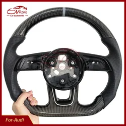 Carbon Fiber Steering Wheel, Suitable For Audi A3 A4 B9 S3 S4 S5 A5 RS3 RS4, Can Be Equipped With Buttons And Shift Paddles