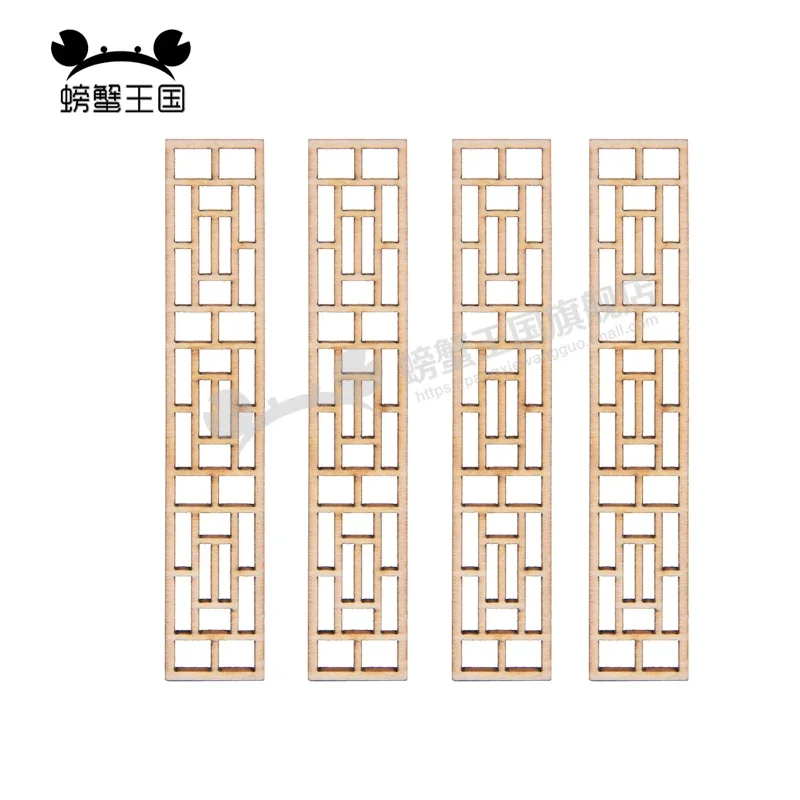 8 pezzi di mobili in stile cinese ornamento schermo in legno separatore divisorio pannello in legno intagliato accessori in miniatura per casa delle