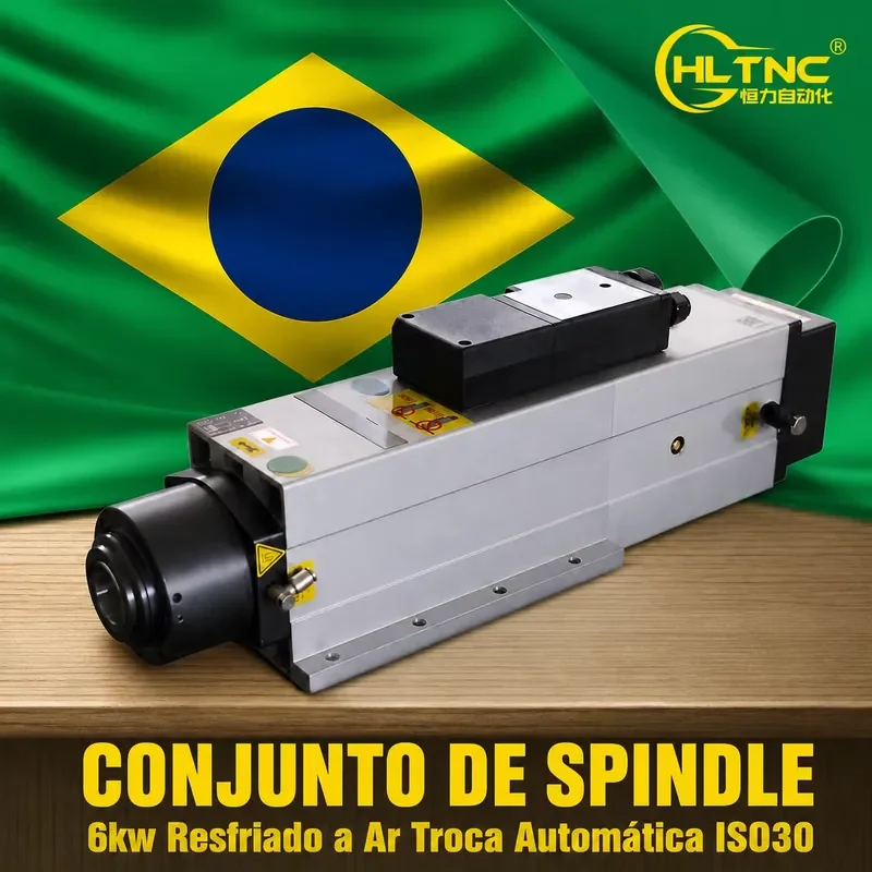 

Free Shipped Brazil Shipped HQD GDL60-6KW ISO30 24000 RPM Motor & Bearing Air-cooled Automatic Tool Change Spindle for CNC