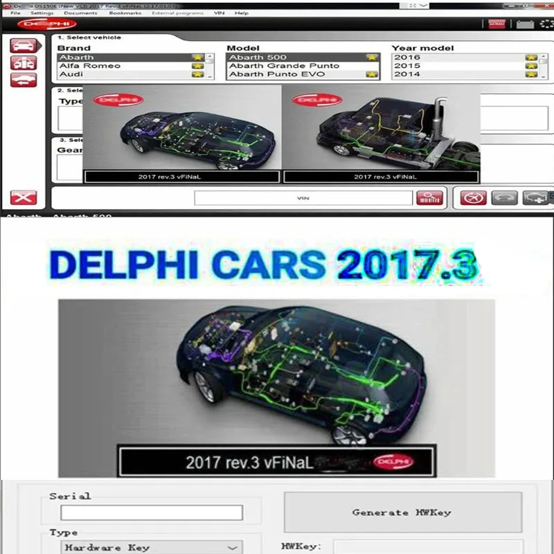 

HOT Delphi 2017 R3 with keygen DS-150E diagnostic tool software For cars trucks obd scanner software link and install video