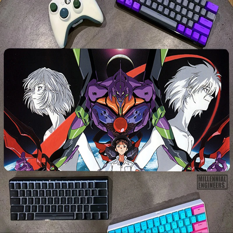 Anime E-Evangelions EVA Mouse Pad Big Mousepepad Gaming Mats Office Accessories Mousepad Gamer Keyboard Desk Mat Extended Large