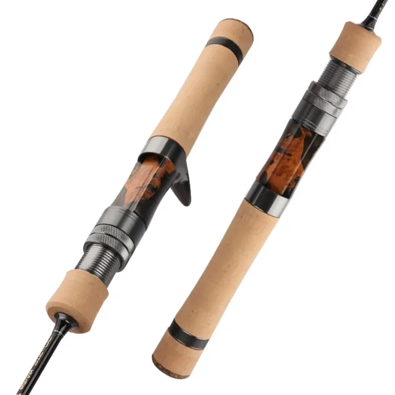 Ultra Light Spinning Rod with Fuji A Guides Super Soft Micro Lure Fishing Pole for Trout Bass White Stripe Ejection Horse