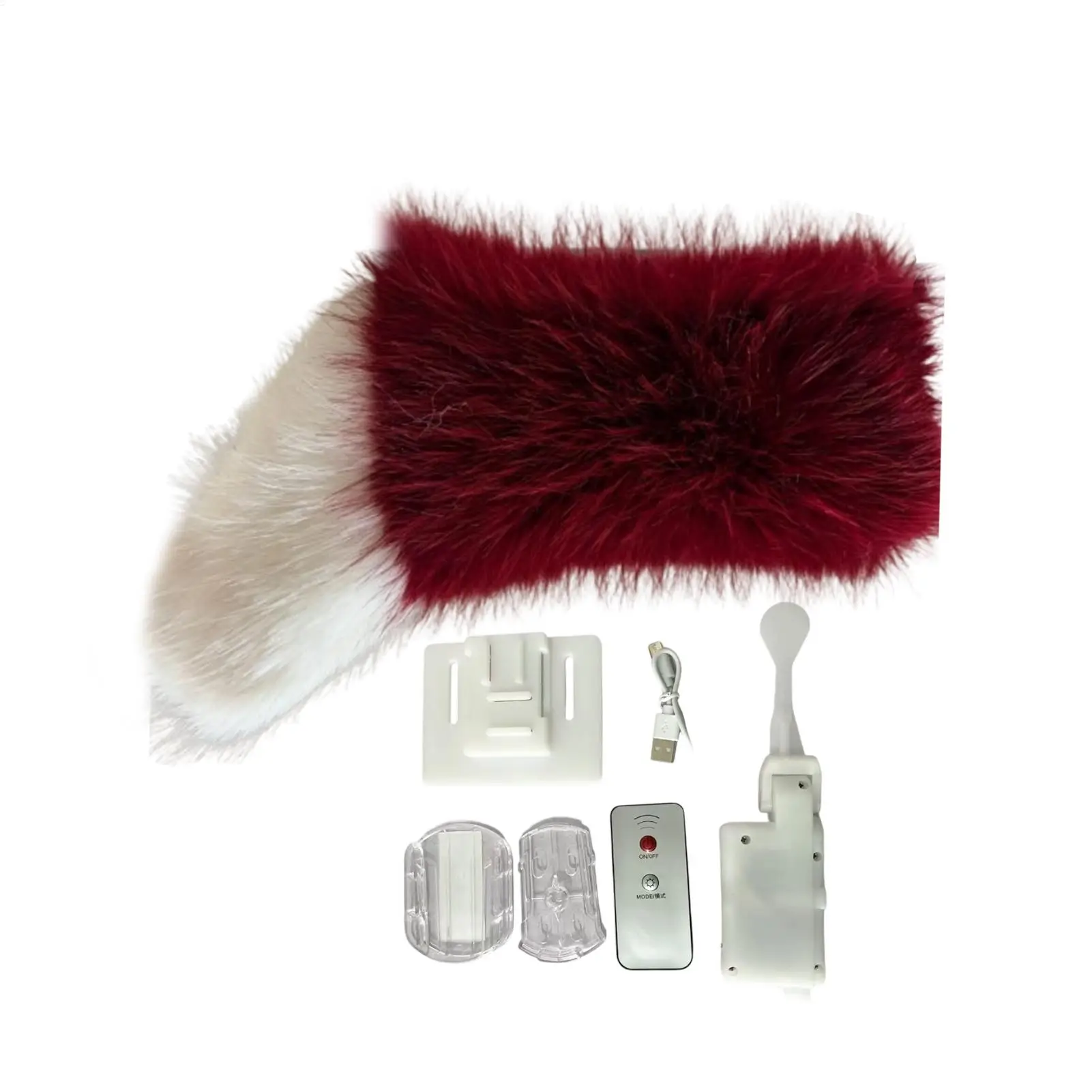 Furry Tail For Car Rechargeable Light With Voice And Remote Control Moving Tail For DIY Decoration Truck Vehicle SUV Bumper