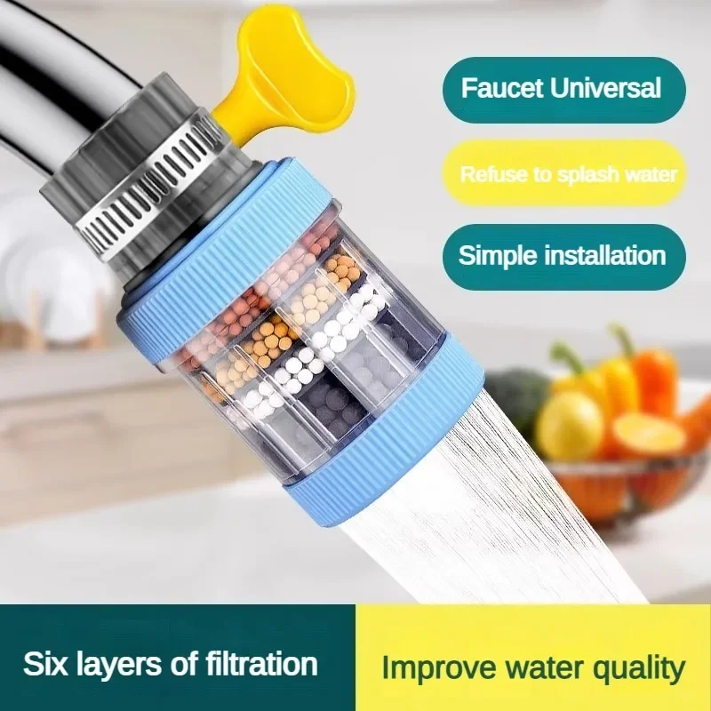 6 Layers Faucet Filter Kitchen Foamer Universal Shower Water Purifier for Bathroom Household Kitchen Accessories Basin Faucets