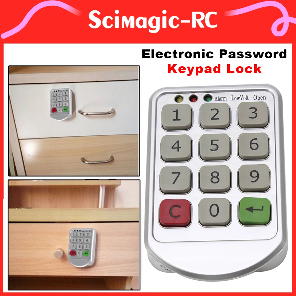 

Electronic Password Keypad Lock Private Storage Intelligent Cabinet Locks with Digital Combination Code for Door Bathroom Golf