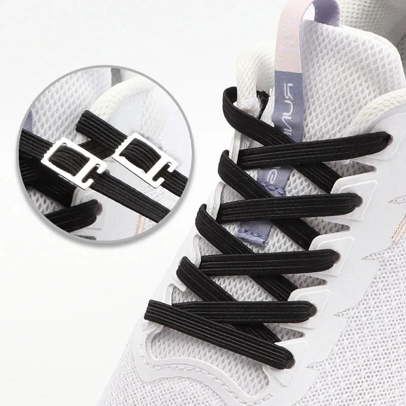 1 Paar Lazy Schnürsenkel ohne Krawatte, 100 cm, elastische Gummi-Schuhe, Spitze, Sneaker, Kinder, sichere elastische Schnürsenkel ohne Binden, 16 Farben