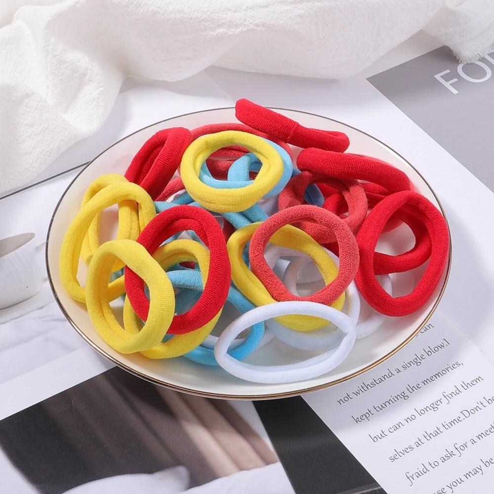 30/50Pcs/Set Women Basic Elastic Hair Bands Scrunchie Ponytail Holder Headband Colorful Rubber Bands Fashion Hair Accessories