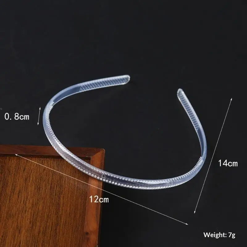 10 Stück Transparente Haarbänder Haarreifen Gezahnte Rutschfeste Klare Plastik-Stirnbänder DIY Haarspange Minimalistisches Koreanisches Haarband – Detail 7