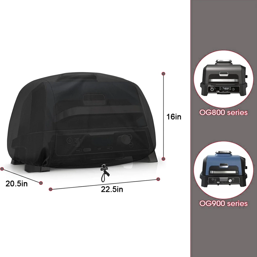 Abdeckung für Woodfire Grill Abdeckung Hinterhof Kochen 600D Oxford Stoff Leicht zu reinigen Elastische Kordelzug Für Grill 22,5*20,5*16 Zoll – Detail 5