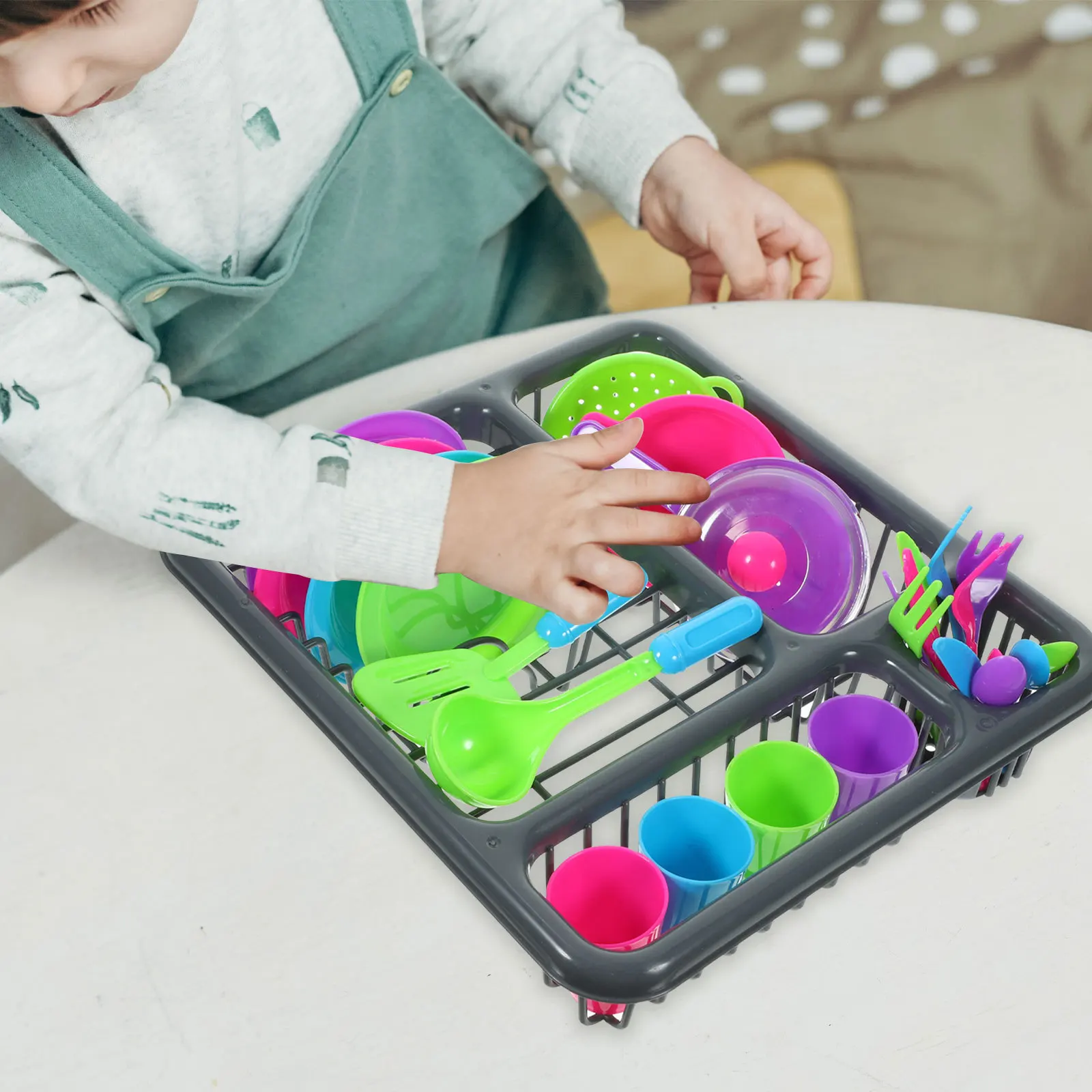 

1Set Simulation Plastic Kitchenware Playhouse Set Educational Early Learning Cognitive Development Creative Kids Gift