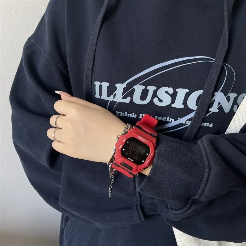 Reloj electrónico de moda para Hombre, deportivo juvenil, resistente al agua, Esfera Grande, Reloj de pulsera Digital para Hombre y mujer, Reloj para estudiantes