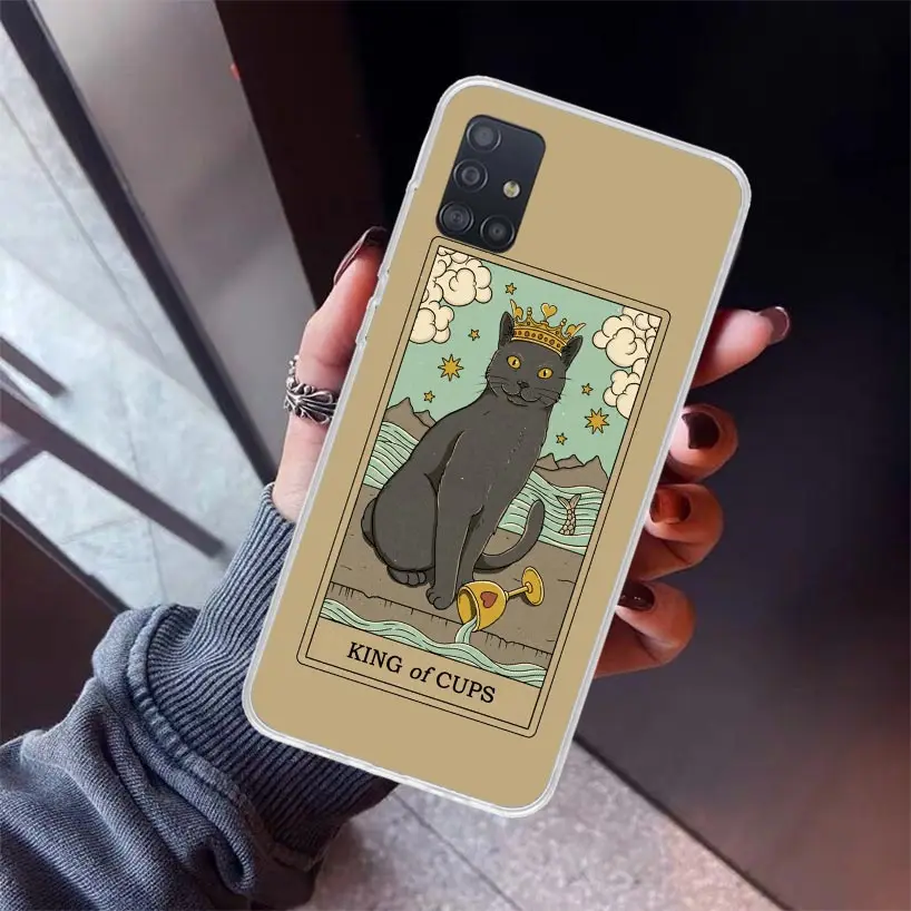 Чехол для телефона с картой Таро Cute Art Cats для Samsung Galaxy A51 A71 A41 A31 A21S A11 A01 A50S A70 A40 A30S A20E A20S A10S A6 A7 A8 A9