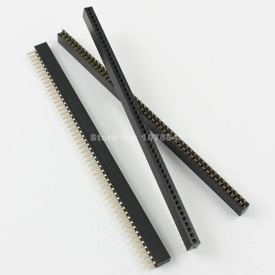 

100pcs 1.27mm Pitch Single Row Female 50 Pin Header Strip PH:3.4mm