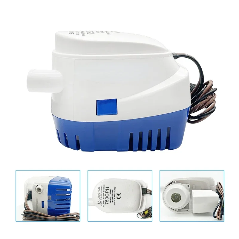 manufacture 1100GPH 750GPH 600GPH auto water bilge pump 12v submersible