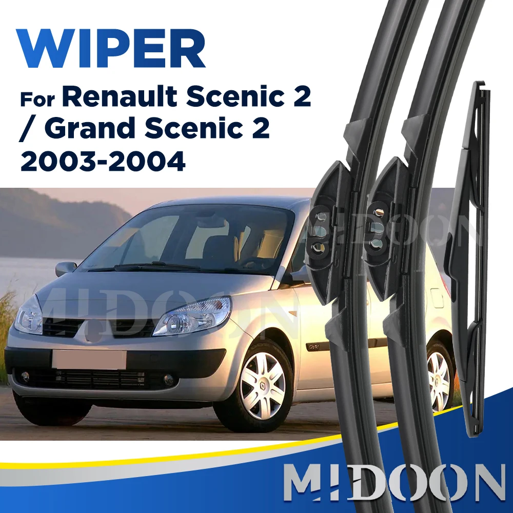 

Стеклоочиститель MIDOON для Renault Scenic 2/Grand Scenic 2 2003-2004, передние и задние щетки стеклоочистителя, щетки для ветрового стекла 26 "+ 21" + 10"