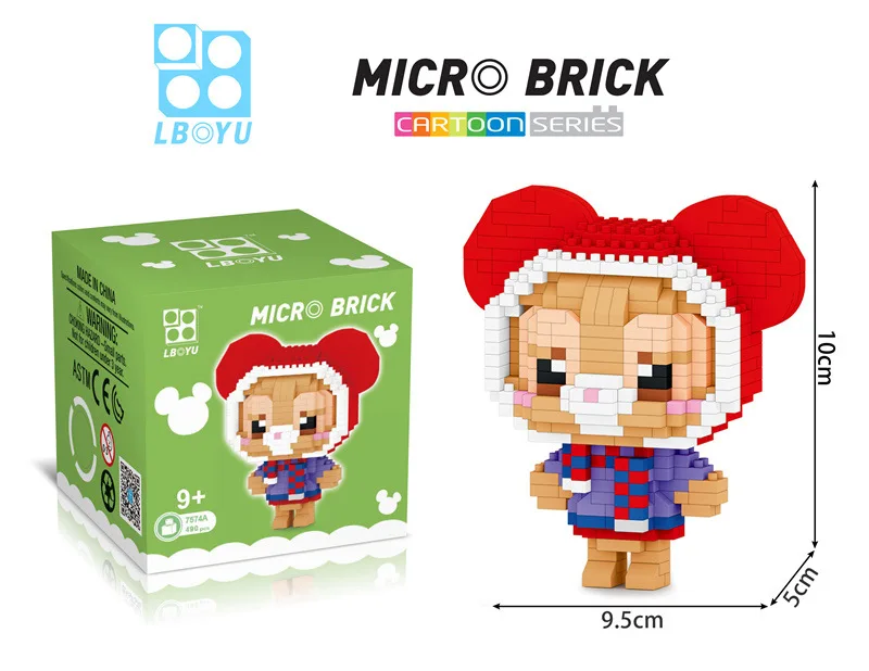 Christmas Clothes Disney Diamond Building Blocks StellaLou LinaBell Duffy Micro Brick Gelatoni Model Anime Figures For Kids Gift