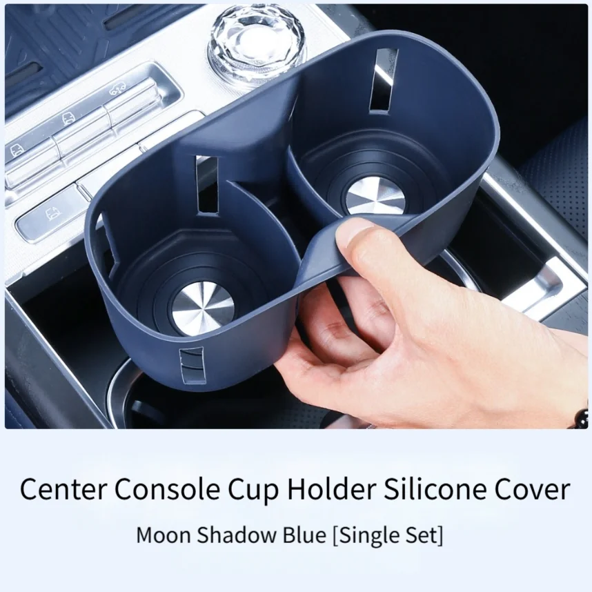 

For 9X Center Console Cup Holder Full Cover Silicone Anti-Slip Protective Mat for Secure Beverage Placement and Spill Prevention