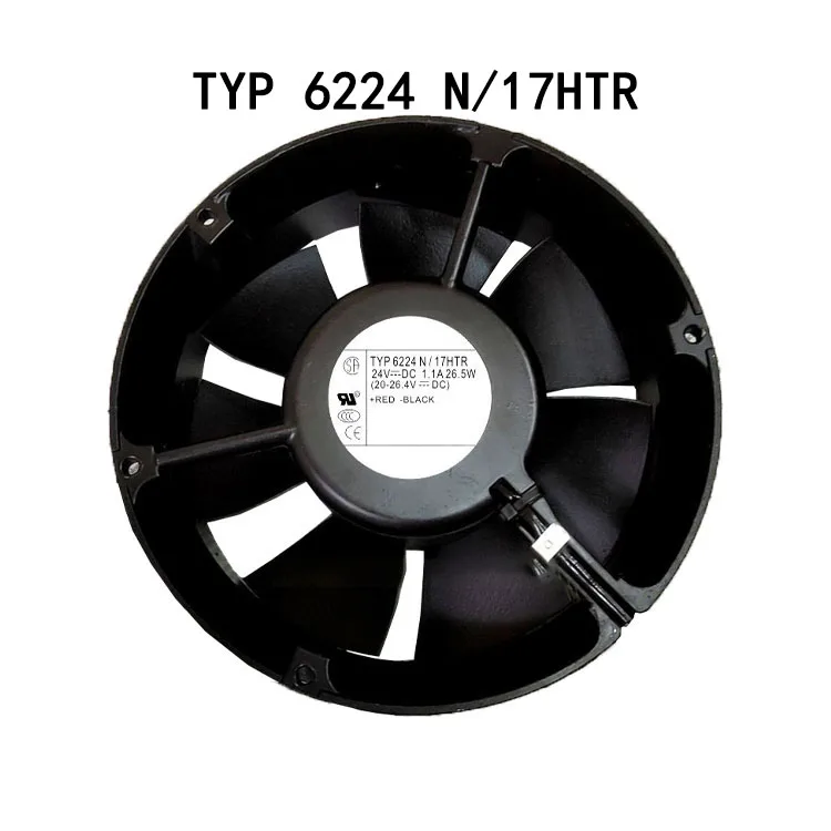 Sealed Silent Cooling Fan 17cm TYP 6224N/17HTR frequency converter fan 24V 1.1A 26.5W high air volume fan