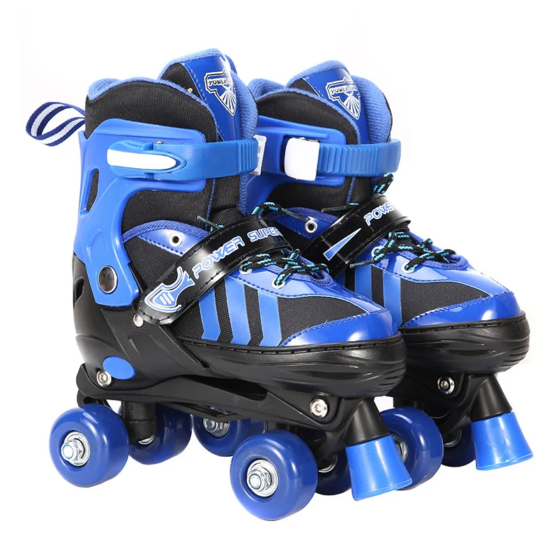 Double Row the Shoes Flash Children's Four-Wheel Beginner Men's and Women's Roller Skating Super Stable Center of Gravity