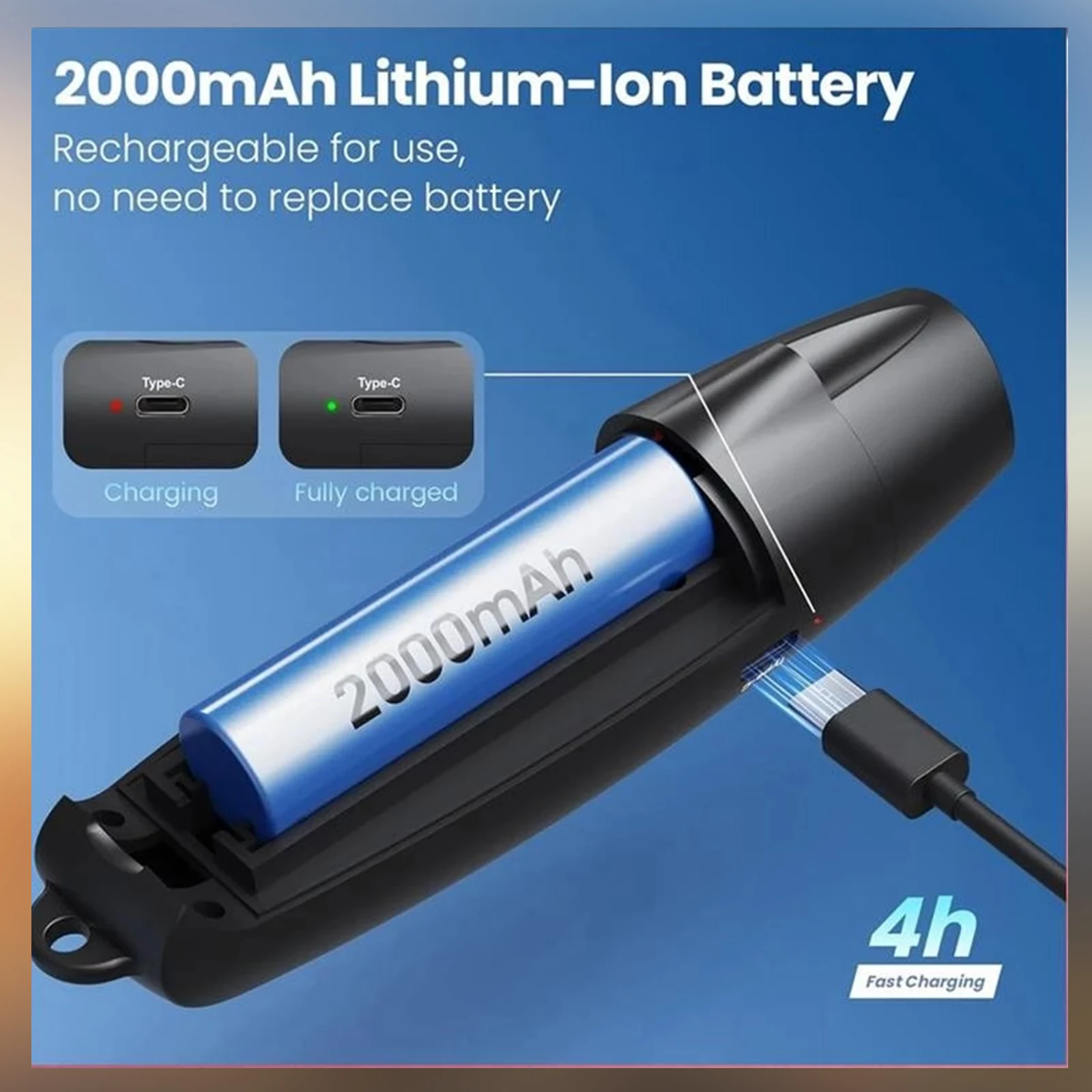 

Loud Air Horn USB Rechargeable Hand Emergency Whistle with LED Safety Light with Lanyard for Outdoor Hiking Wildlife Defense