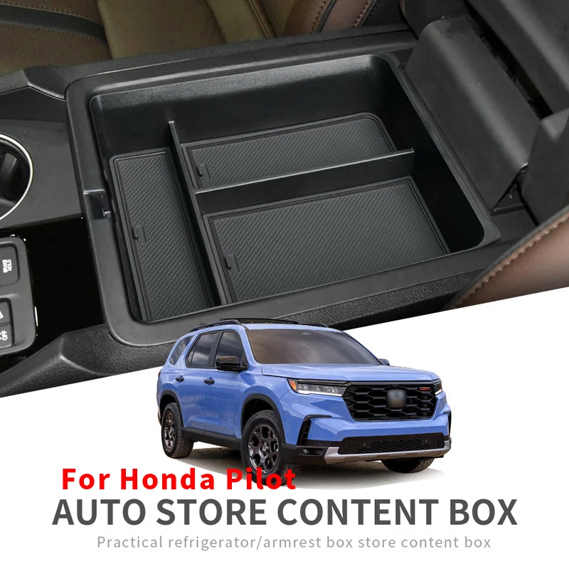 

Armrest Box For Honda pilot Ridgeline Passport Car Center Console Armrest Storage Box Organizer Case Tray Interior Accessories