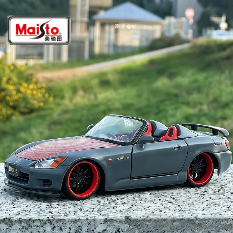 

Maisto 1:24 Honda S2000, спортивный автомобиль из сплава, литой под давлением металл, модифицированный трек, гоночный автомобиль, модель автомобиля, коллекция моделирования, подарки для детей