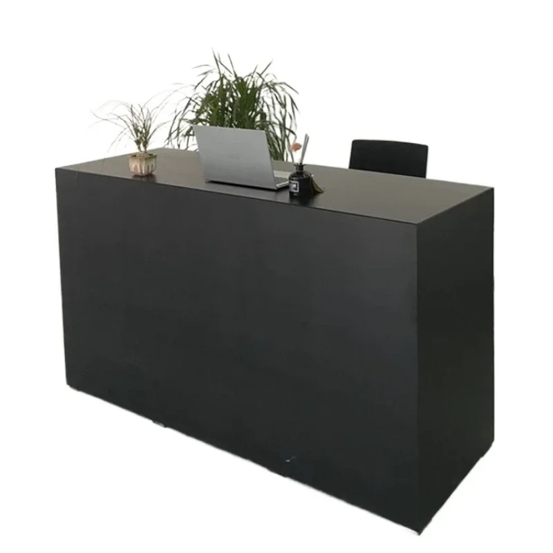 

Simple and modern black cabinet, clothing store barber shop paint bar, company front desk