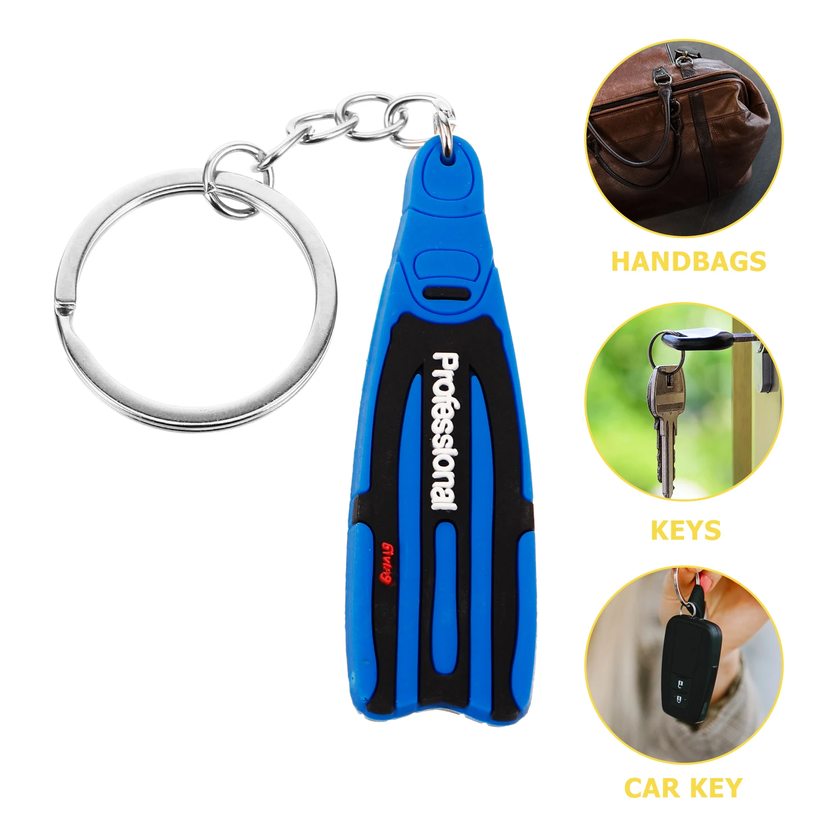 

Diving Fin Keychain Accessories Souvenir Bags Backpack Pendant Silica Gel Holder Pendants