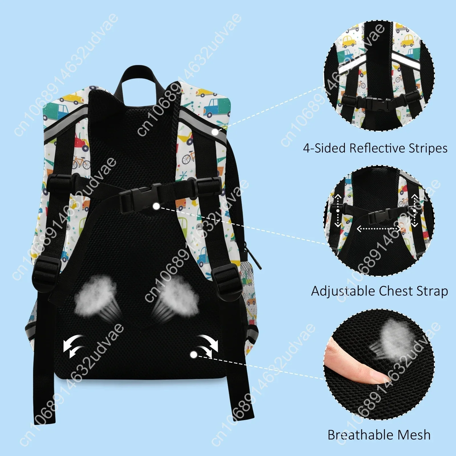 Sacos escolares impermeáveis do carro dos desenhos animados para crianças, mochila de impressão, estudante do jardim de infância, escola infantil bonito, menino, menina, criança, 2021