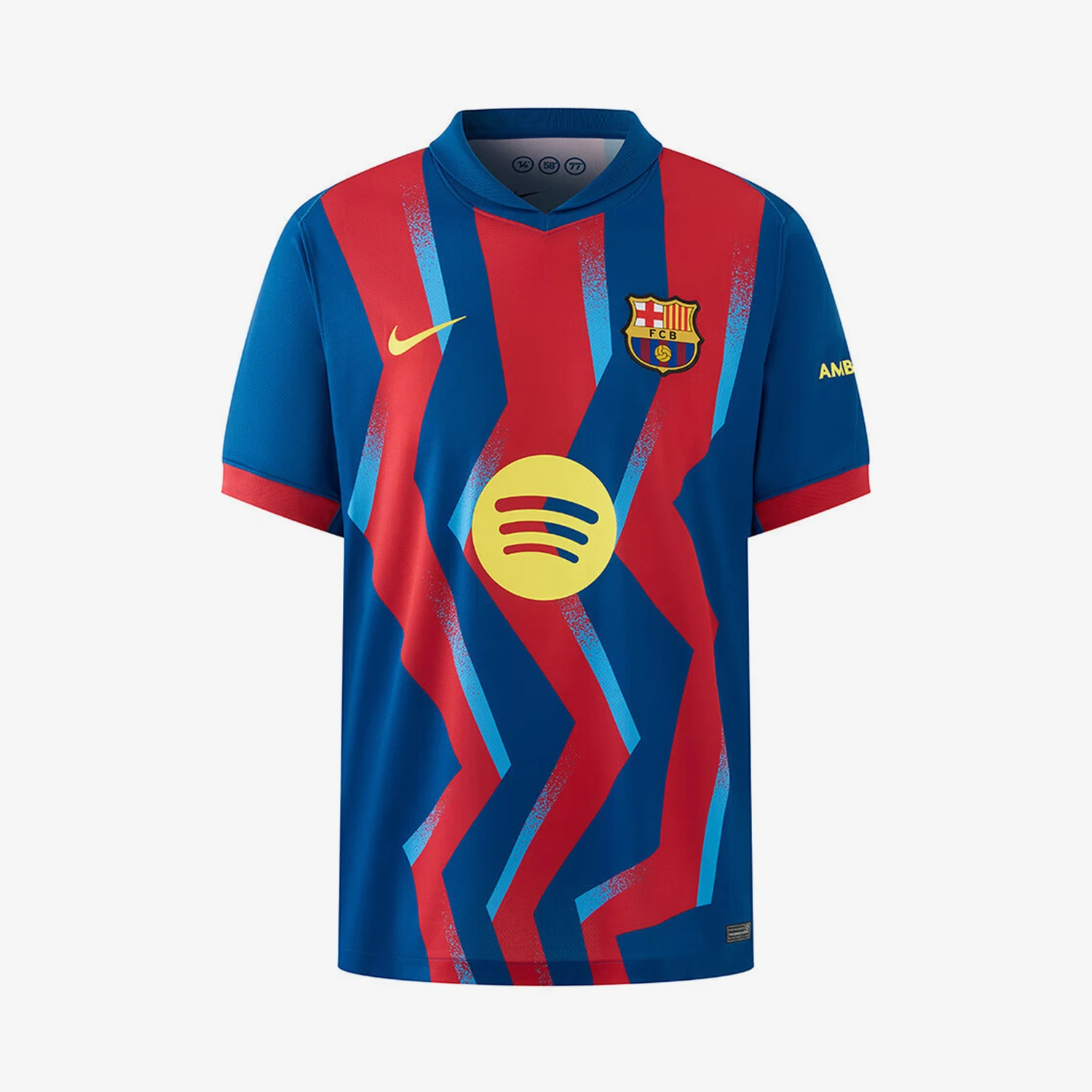 

Nike genuine 2025 Men's Patchwork Sports Soccer Game Breathable Short Sleeve FZ1304-432