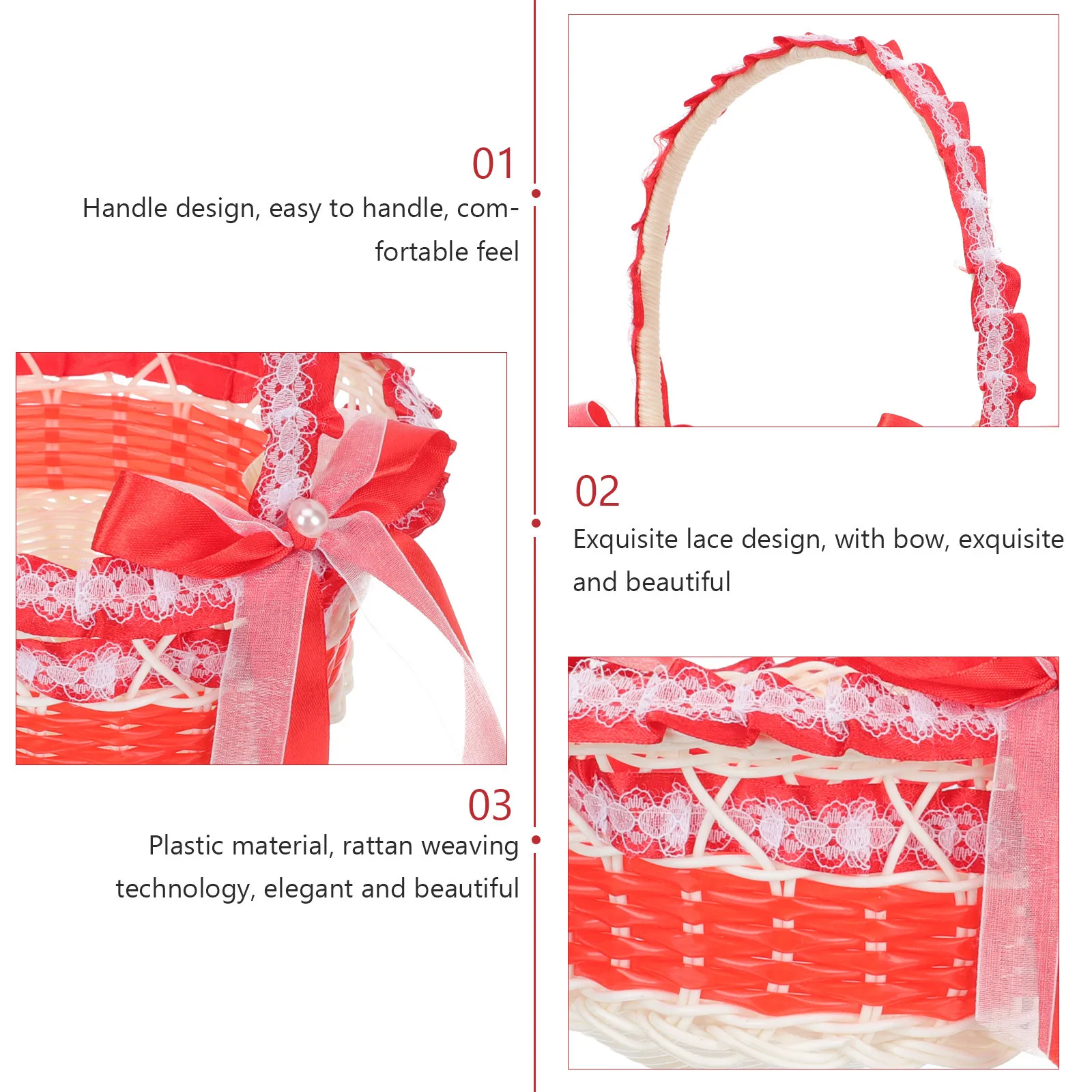 

Wedding Party Basket Meticulous Craftsmanship Flower Girl Accessories for Special Occasions Flower Girl Gift Wedding Basket