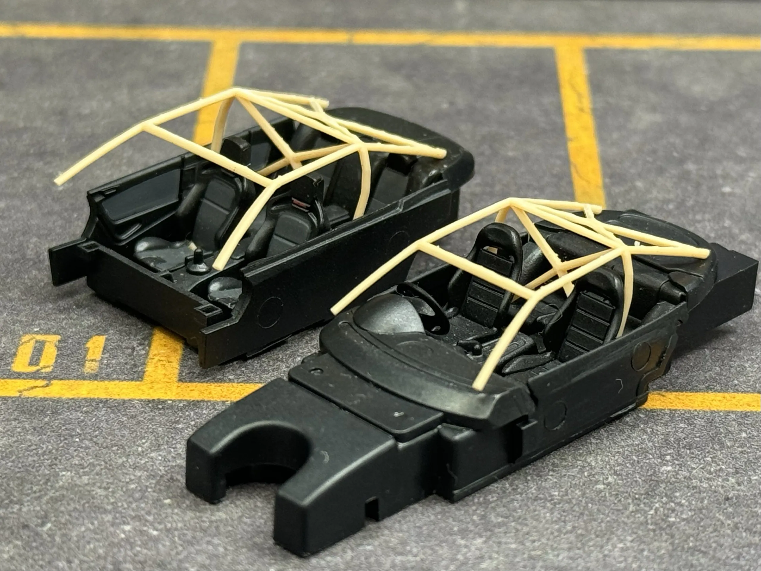 3D Printed Roll Cage for 1/64 Scale Racing Car Model Resin Roll-protection frame Support stand Simulation Car Toys Parts