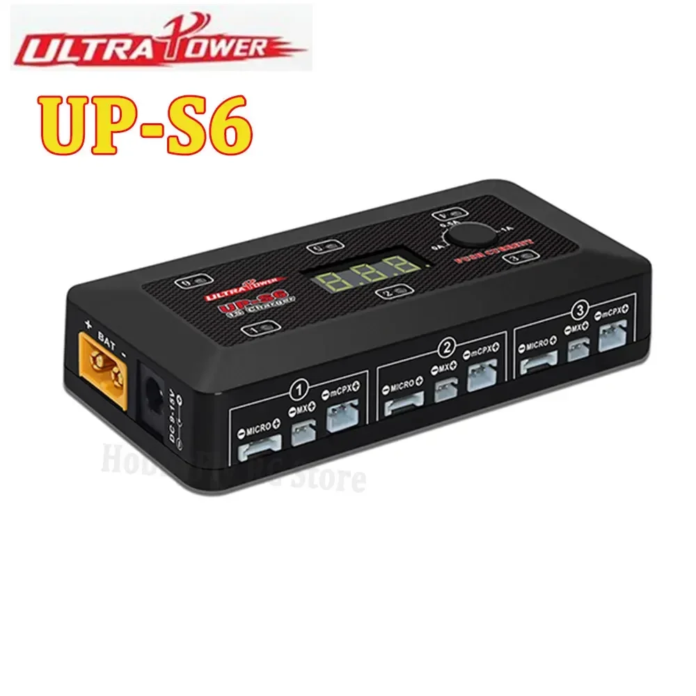 Ultra Power UP-S6 3.7V 1S Lipo LiHv Battery Charger with MICRO MX mCPX USB Port for Blade Inductrix RC Racing Drone Quadcopter