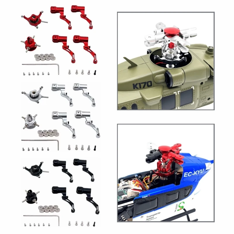 

WLtoys K124 K170 Metal Blade Clip, Cross Disc, Rotor Head, Bearing For Remote Control Aircraft Upgrade Accessories