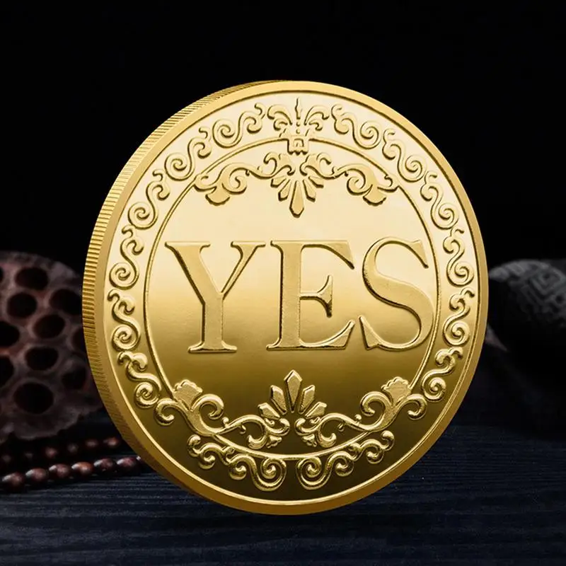 Yes Or No Challenge Coin Collection Coin 3D Embossed Decision Maker Lucky Diameter 40mm Commemorative Coinss Collection