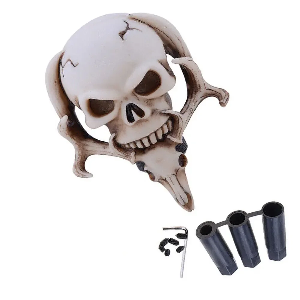 

1x White Horror Skull Shift Knob Car Shift Lever Gear Knob Universal Accessories