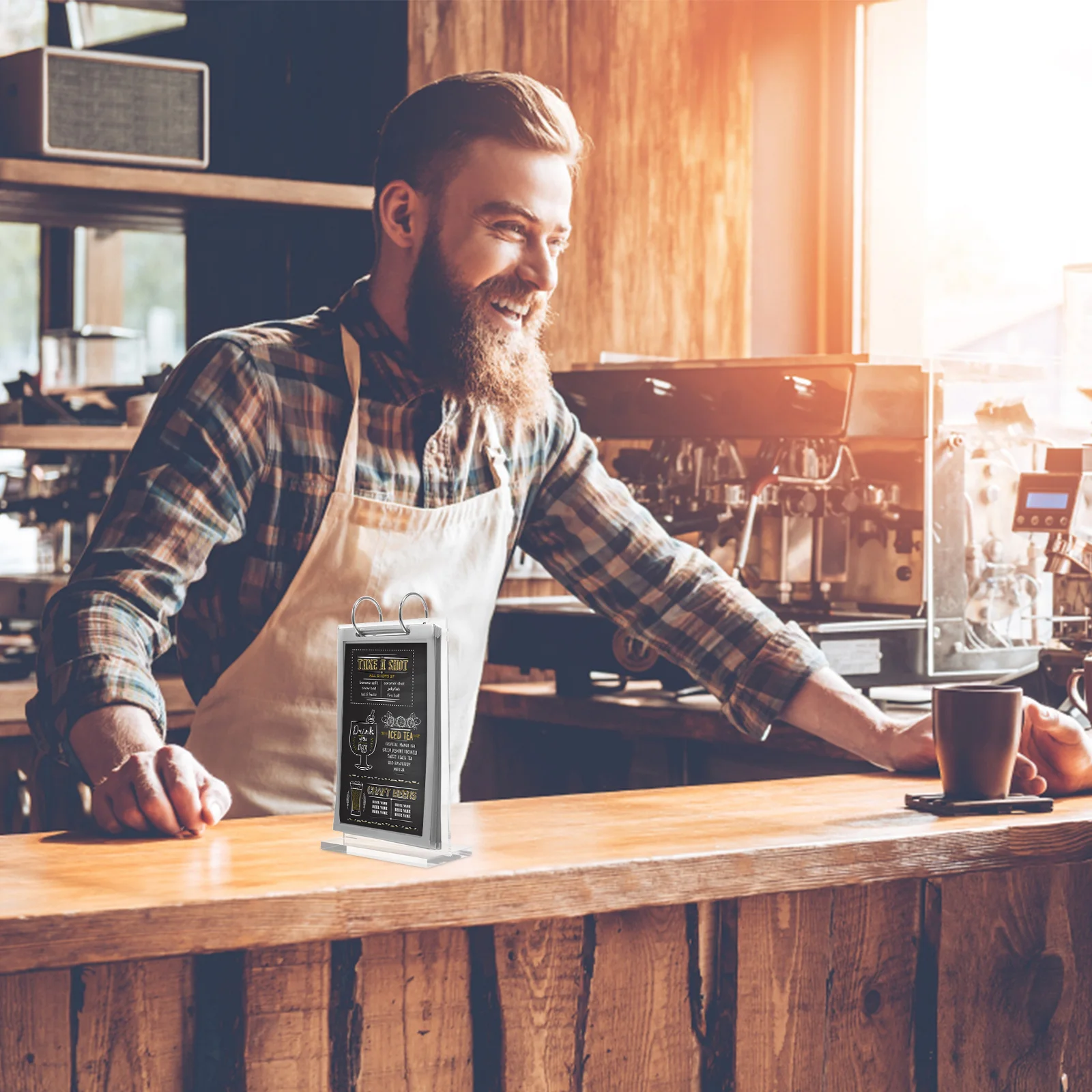 A6 Vertical Sign Stands For Display Holder 100x148mm Transparent Display Stand for Table Sign Paper Storage Rack