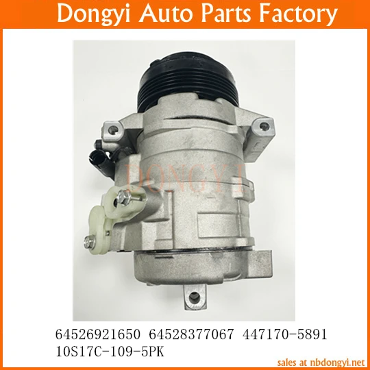 AC Compressor 64526921650 64528377067 447170-5891 10S17C-109-5PK 10S17C 5PK